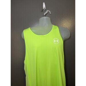 Under Armour Tank Top Mens Large Green Iso-Chill Mesh Athletic Running Workout